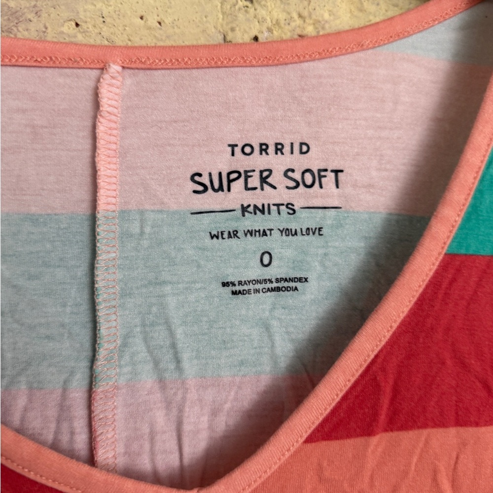Torrid Multicolor Striped Tank Top - Picture 2 of 5